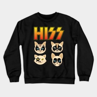 'Hiss Funny Cat Band' Cute Cats Adorable Crewneck Sweatshirt